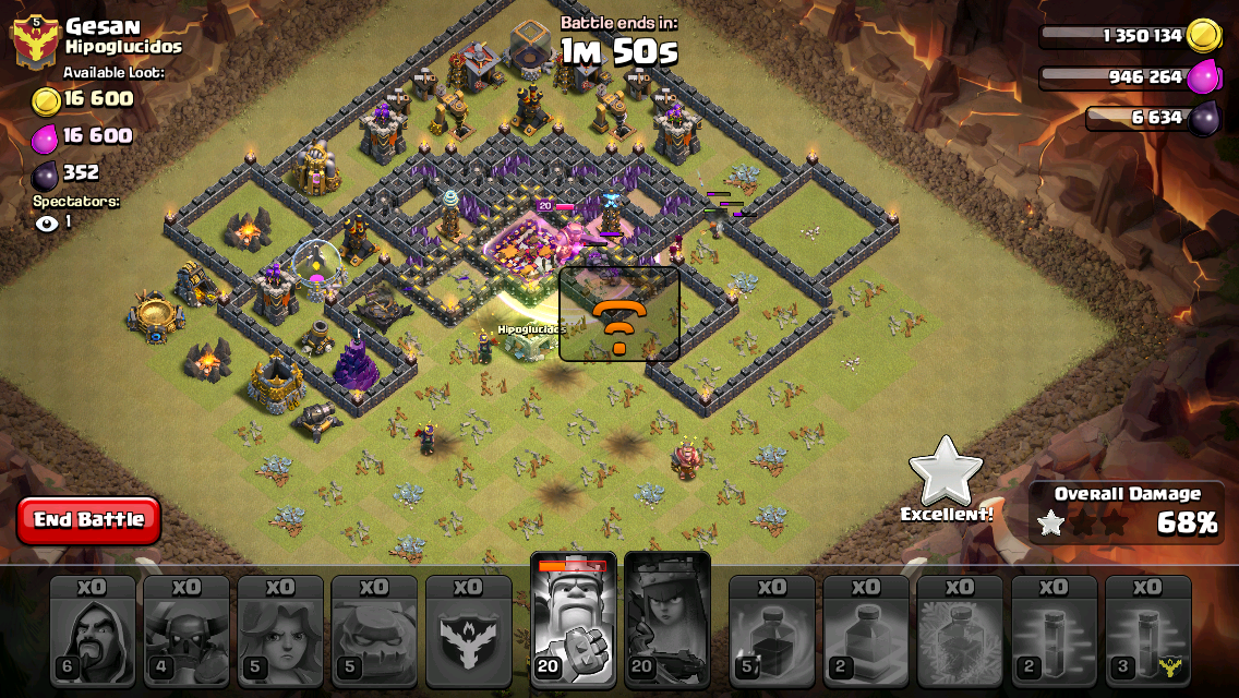 Clan war attack screenshot